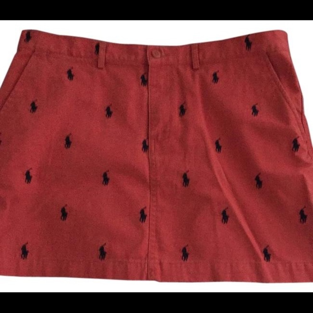 Polo Ralph Lauren red & navy skirt